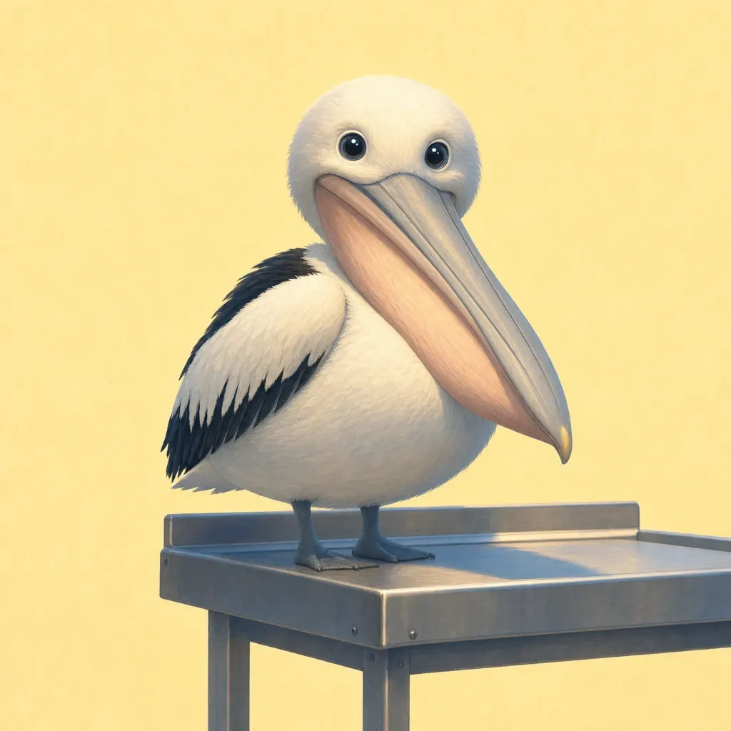 Gloria, a pelican