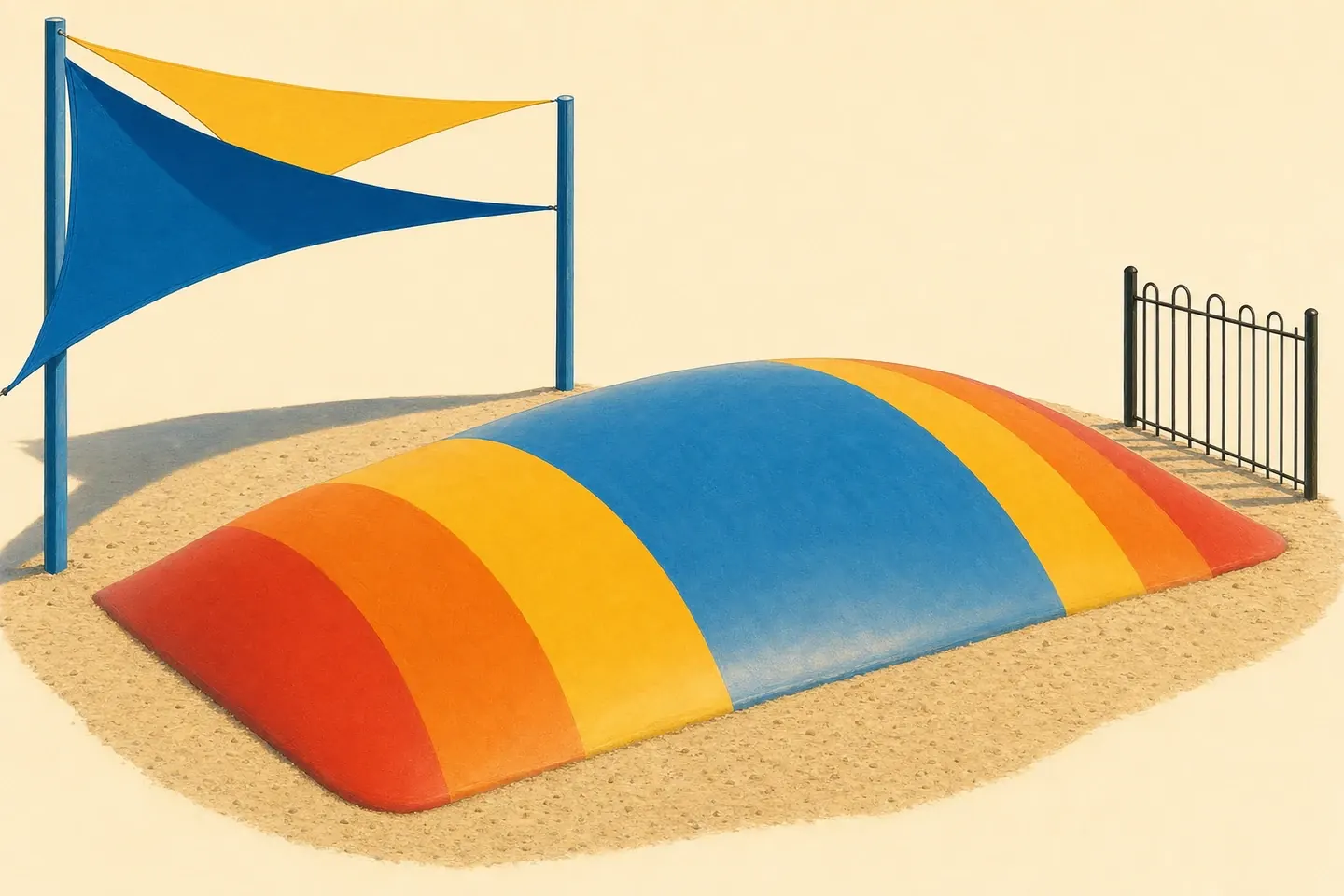 The jumping pillow at the holiday park