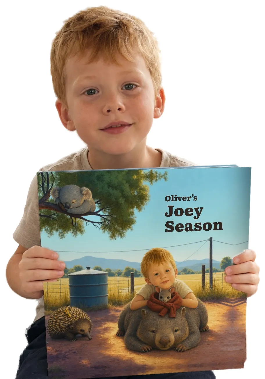Oliver with the finished book