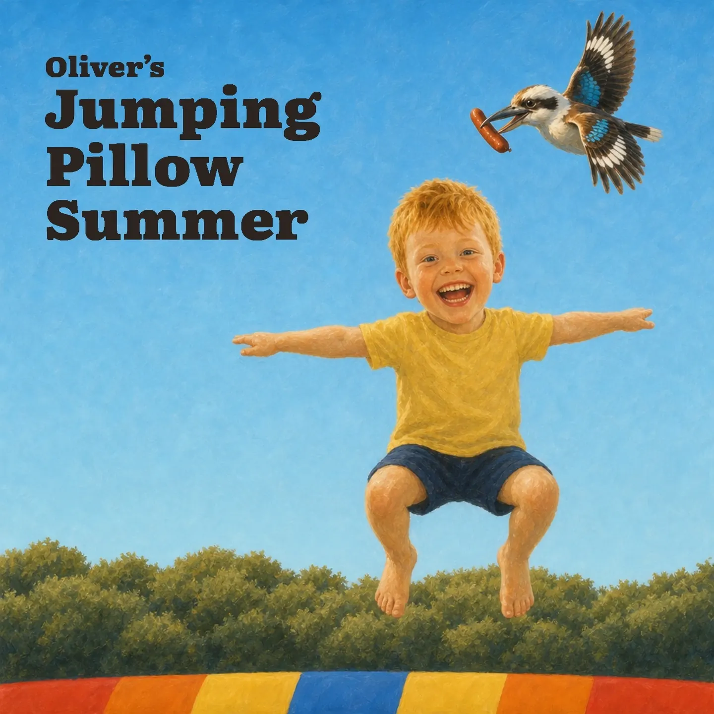 The cover of Oliver’s Jumping Pillow Summer
