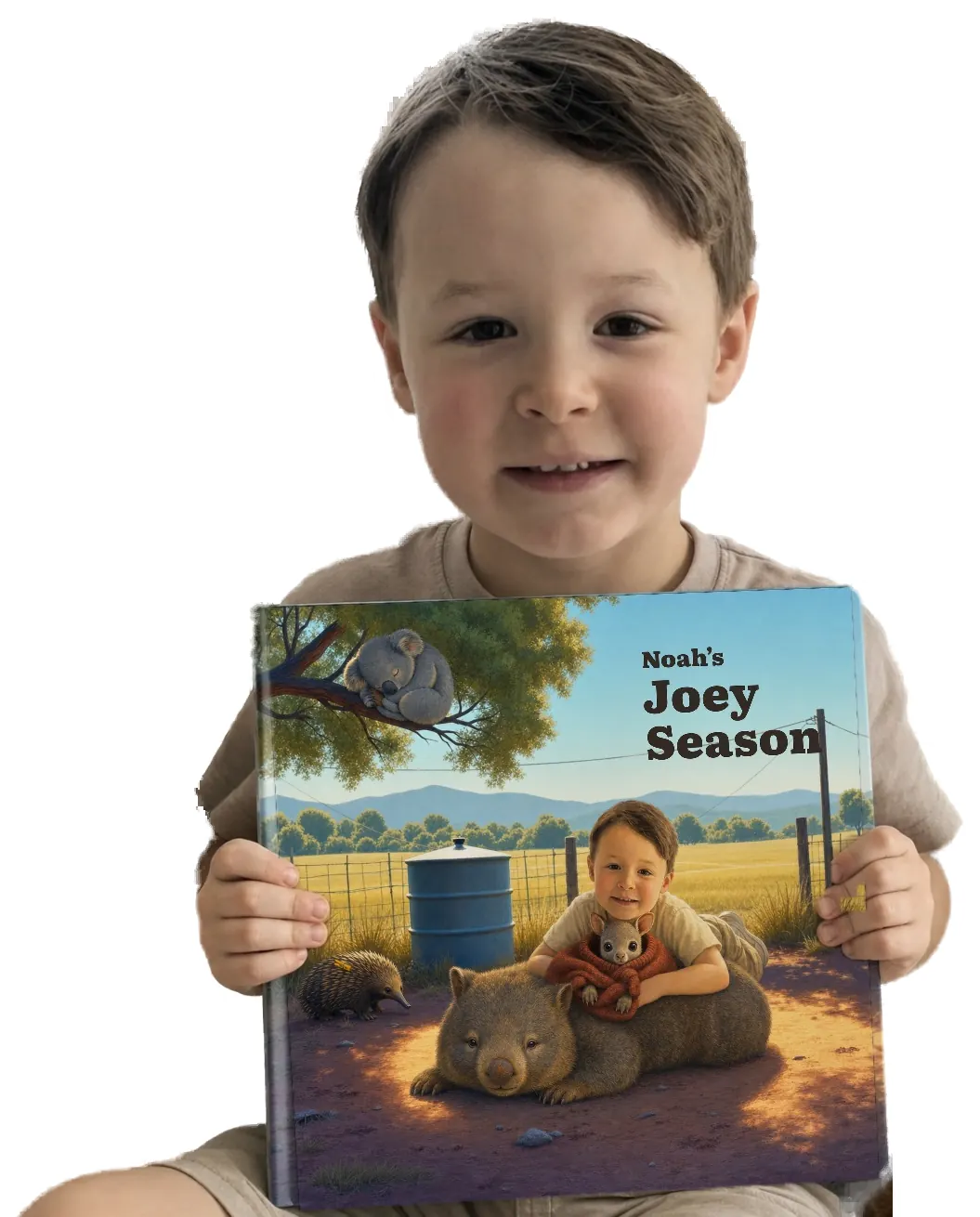 Noah with the finished book